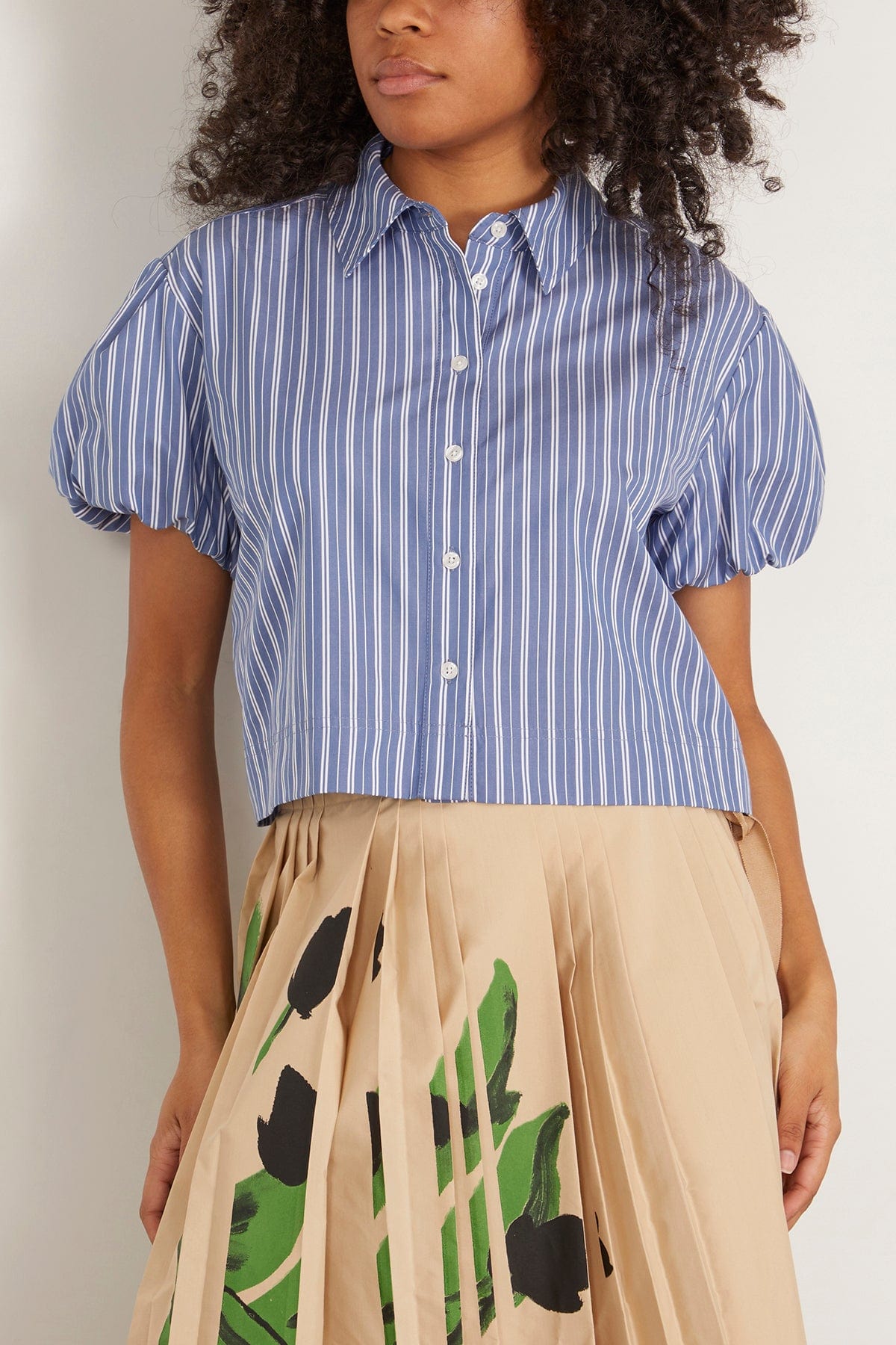 Tanya Taylor Tops Elza Top in French Blue/White Multi Elza Top in French Blue/White Multi