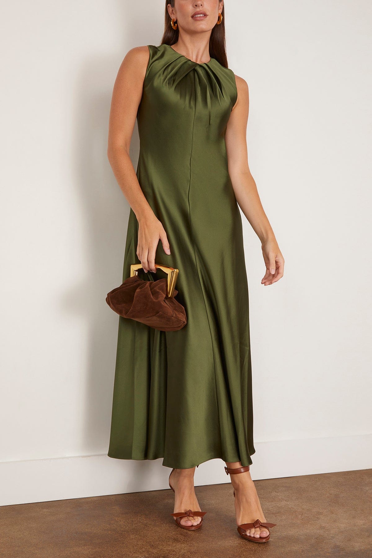 Tanya Taylor Emily Dress in Forest Green