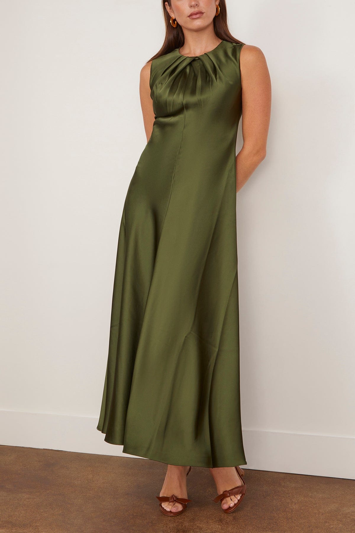 Tanya Taylor Emily Dress in Forest Green