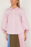 Tanya Taylor Tops Marina Stripe Top in Pink Salt/Cream Multi Tanya Taylor Marina Stripe Top in Pink Salt/Cream Multi