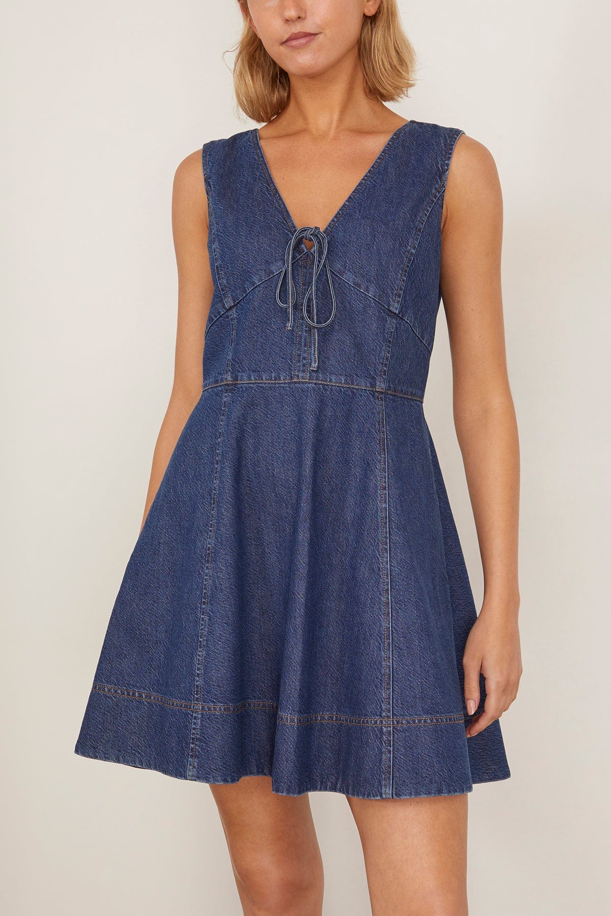 tanya taylor denim dress Ella Dress in Classic Indigo Blue 00