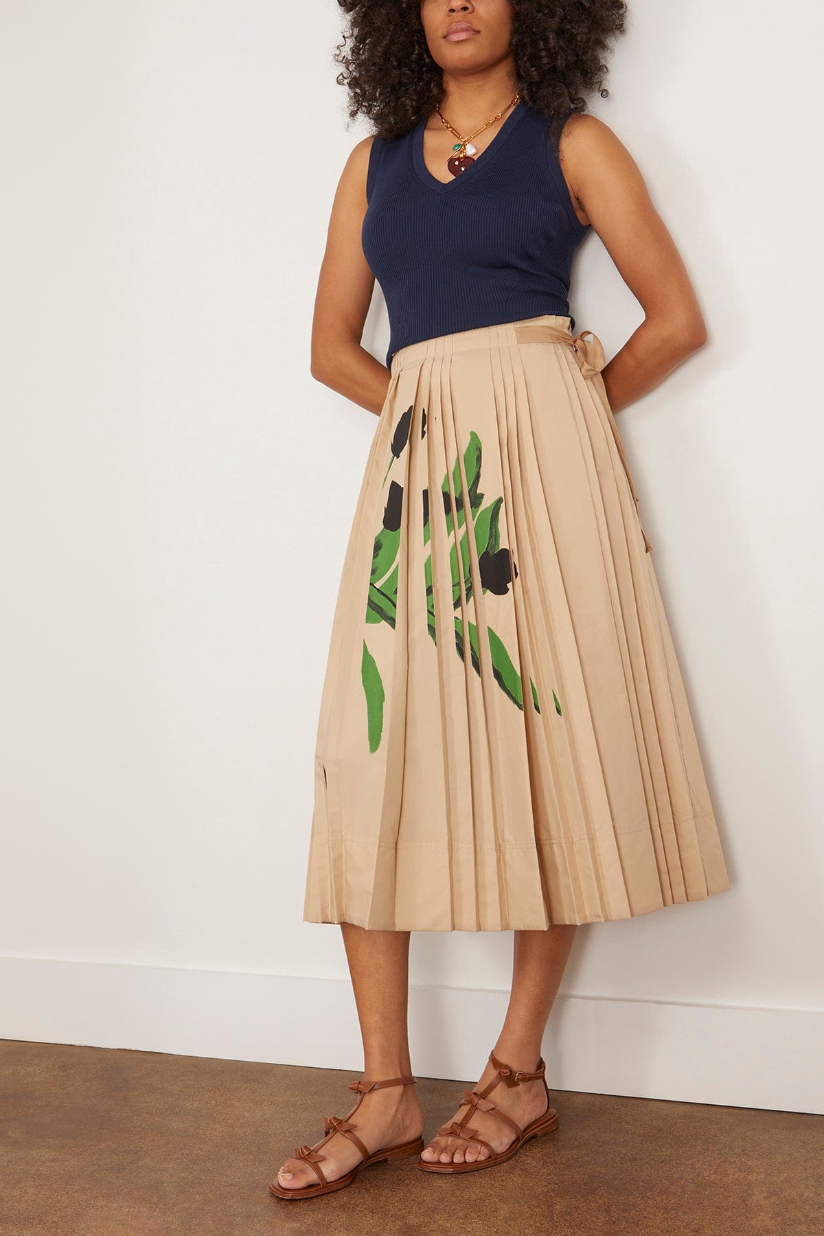 Tanya Taylor Skirts Shayla Skirt in Light Khaki Multi Tanya Taylor Shayla Skirt in Light Khaki Multi