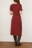 Tanya Taylor Short Sleeve Cody Dress in Raisin