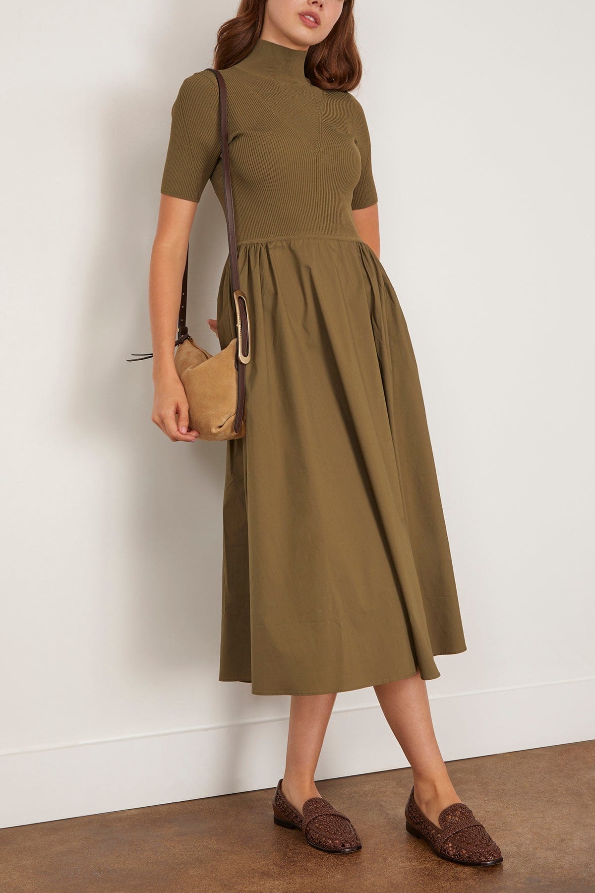 Tanya Taylor Teresa Knit Dress in Fern