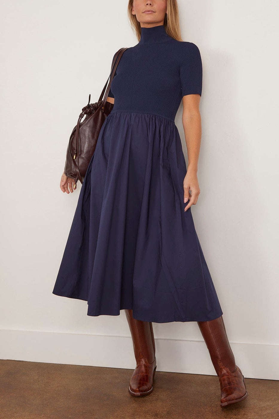 Tanya Taylor Teresa Knit Dress in Maritime Blue