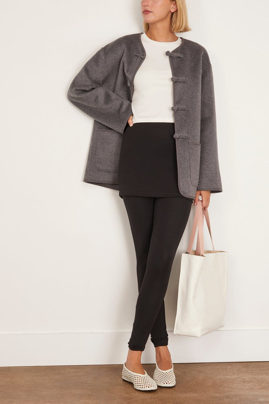 THE PARK Joy Skirted Leggings in Black