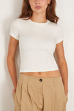 THE PARK Lia Tee in Vanilla