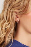 Theodosia Earrings Blue Sapphire Block Huggies in Yellow Gold Theodosia Blue Sapphire Block Huggies in Yellow Gold