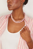 Theodosia Necklaces Speckled Opal Heishi Cut Candy Necklace in Pink Theodosia Speckled Opal Heishi Cut Candy Necklace in Pink