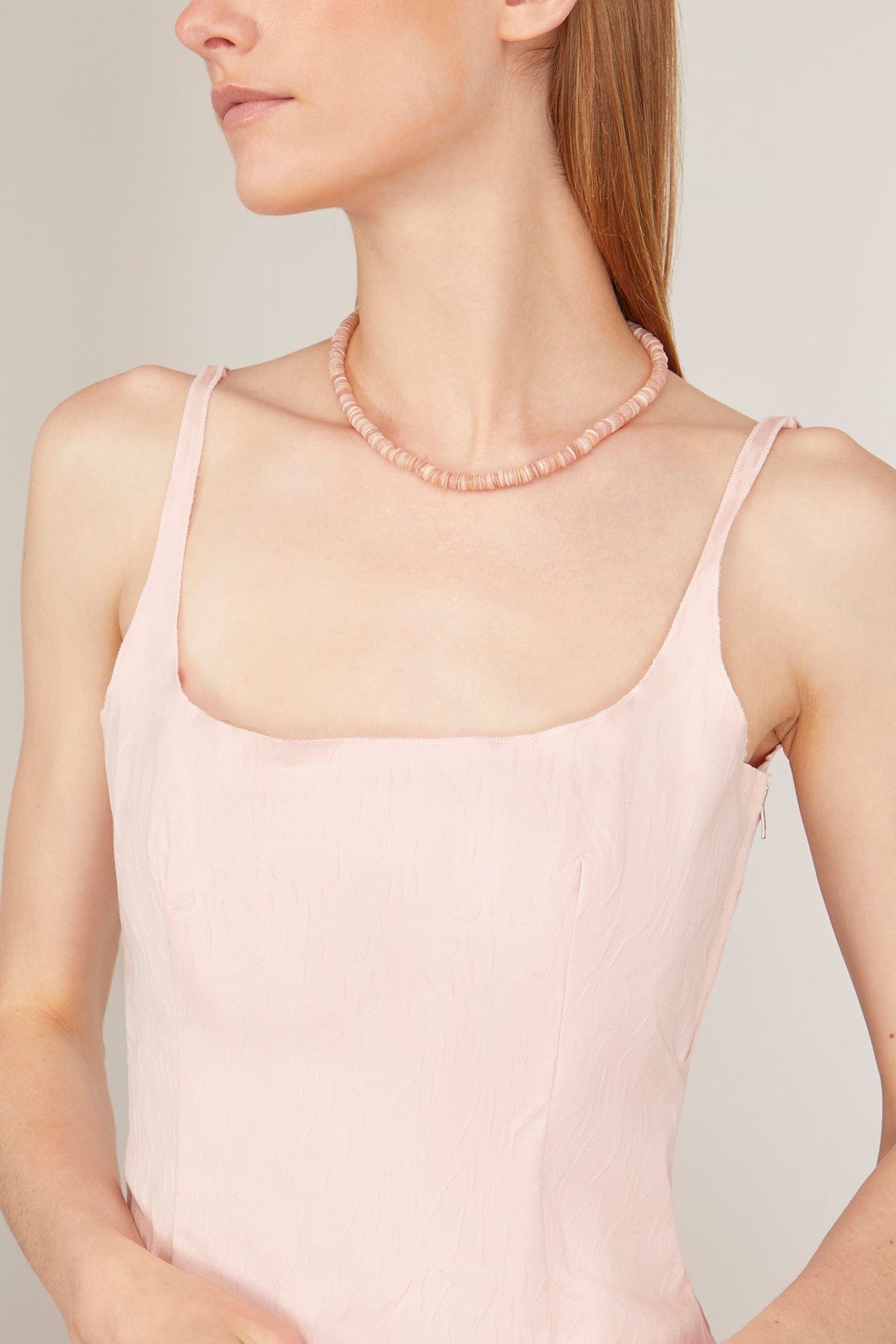 Theodosia Necklaces Peach Mother of Pearl Candy Necklace in Peach Theodosia Peach Mother of Pearl Candy Necklace in Peach