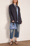 Tibi Nylon Liam Blazer in Navy