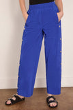 Tibi Nylon Snap Pull On Jogger in Blue