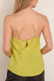 Tibi The Crinkle Slip Cami in Peapod