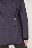 Tibi Jackets Crispy Nylon Liam Blazer in Navy Tibi Crispy Nylon Liam Blazer in Navy