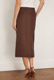 Tibi Eco Nylon Midi Trouser Skirt in Brown