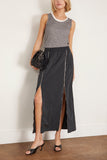 Tibi Skirts Nylon Zipper Maxi Skirt in Black Tibi Nylon Zipper Maxi Skirt in Black