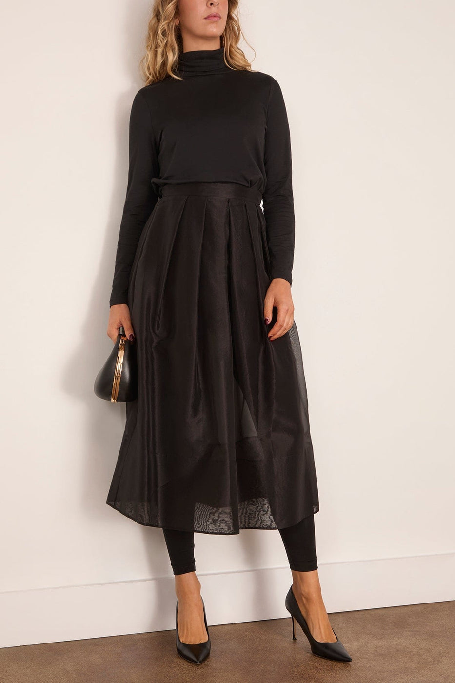 Tibi Organza Full Skirt in Black