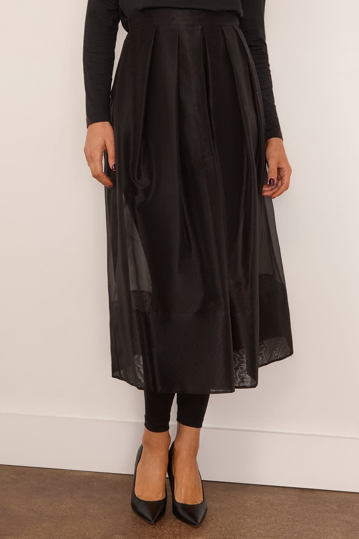Tibi Organza Full Skirt in Black