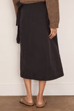 Toast Apron Wrap Cotton Canvas Skirt in Slate
