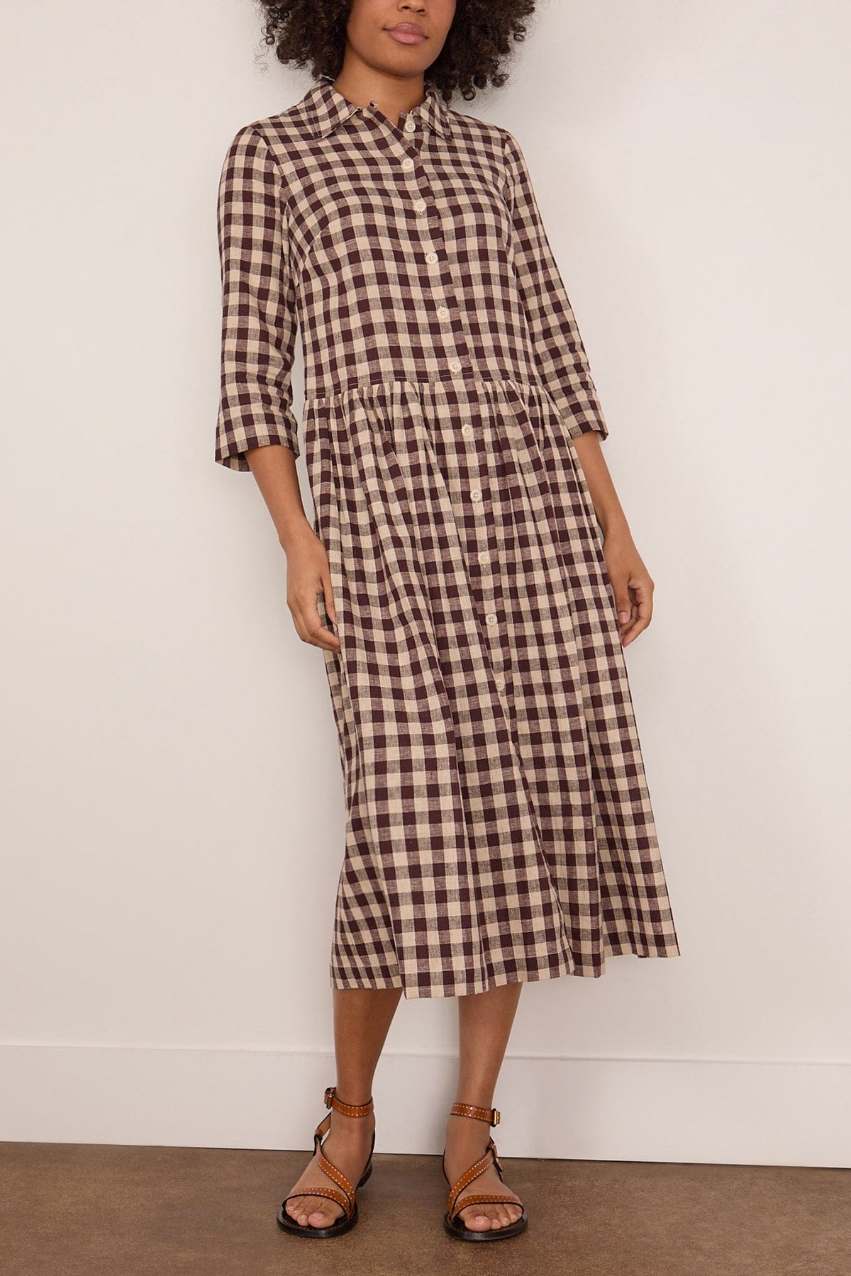 checkered brown dress Motley Mini Dress | Brown Check | Womens