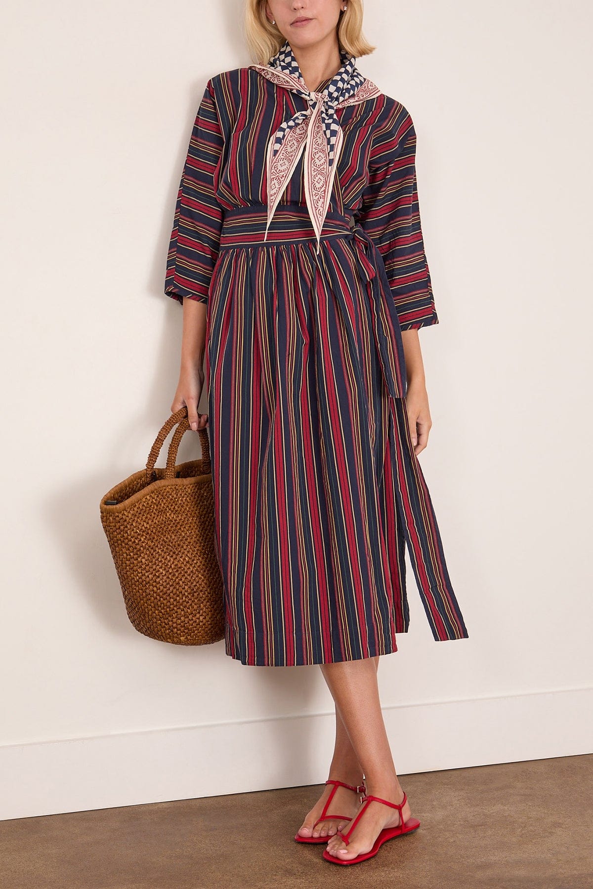 Toast Pantry Stripe Wrap Dress in Provence Blue – Hampden Clothing