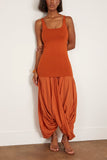 Toteme Cocoon Tank Dress in Terracotta