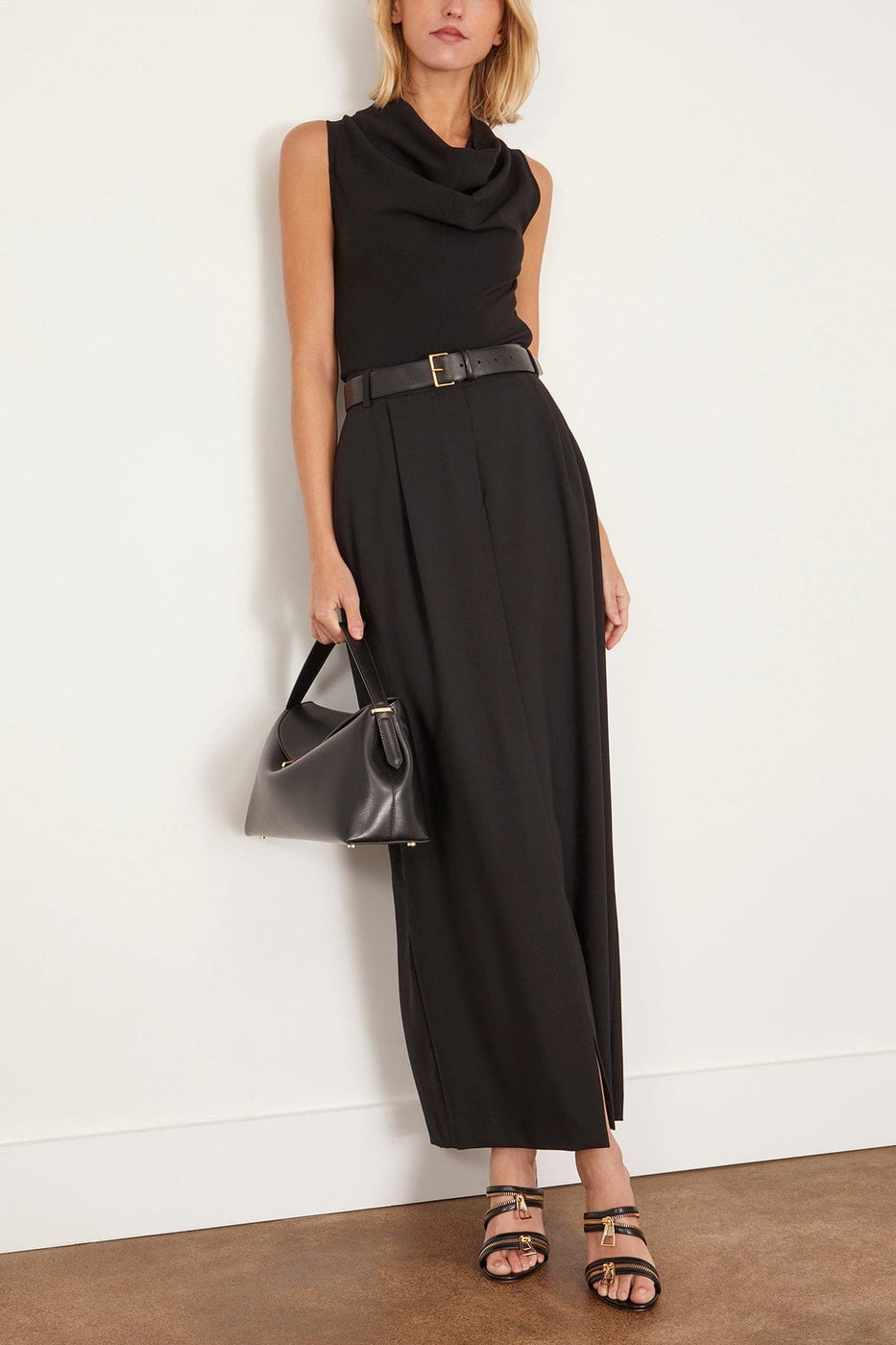Toteme Tops Cowl-Neck Top in Black Toteme Cowl-Neck Top in Black