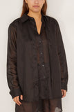 Toteme Double Collar Shirt in Black