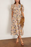Ulla Johnson Adriana Short Sleeve Midi Dress in Magnolia