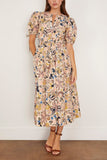 Ulla Johnson Adriana Short Sleeve Midi Dress in Magnolia
