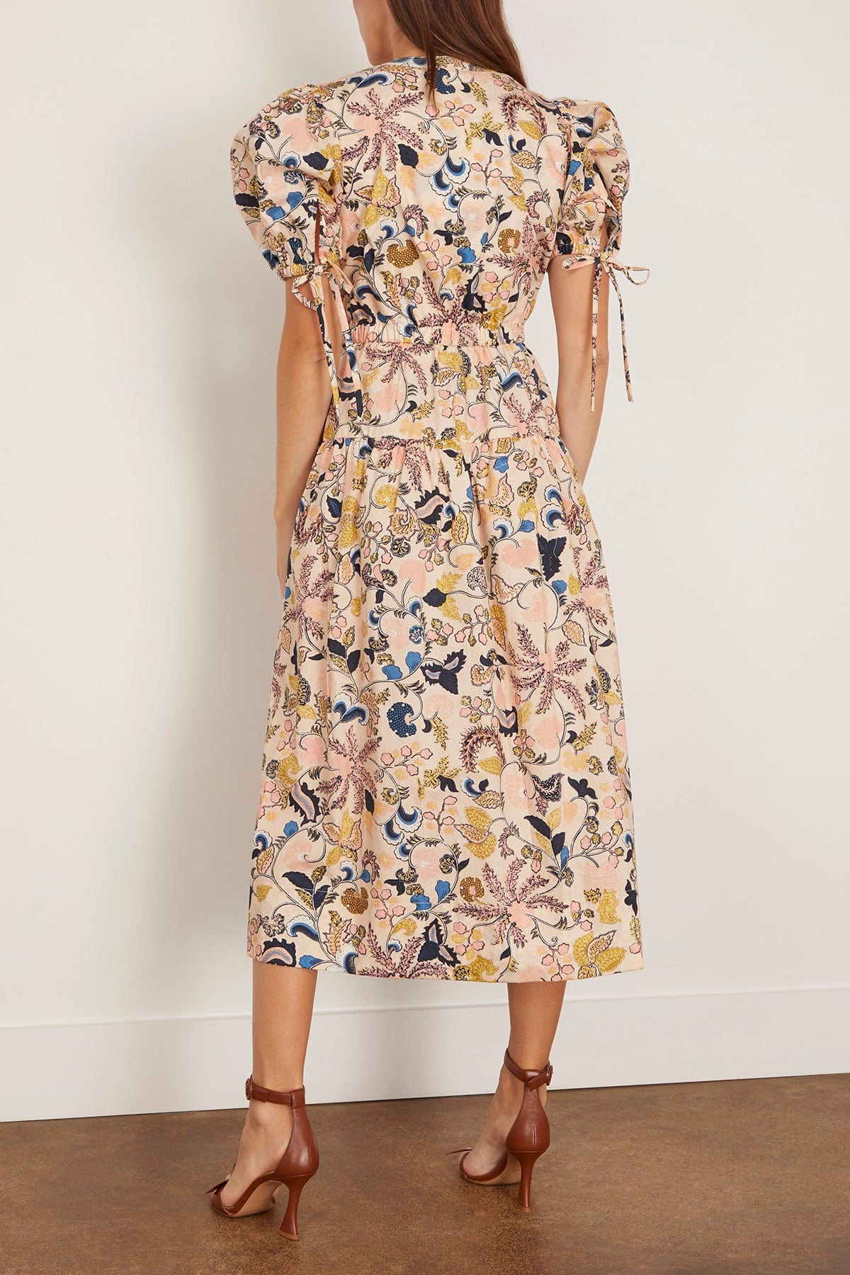 Ulla Johnson Adriana Short Sleeve Midi Dress in Magnolia