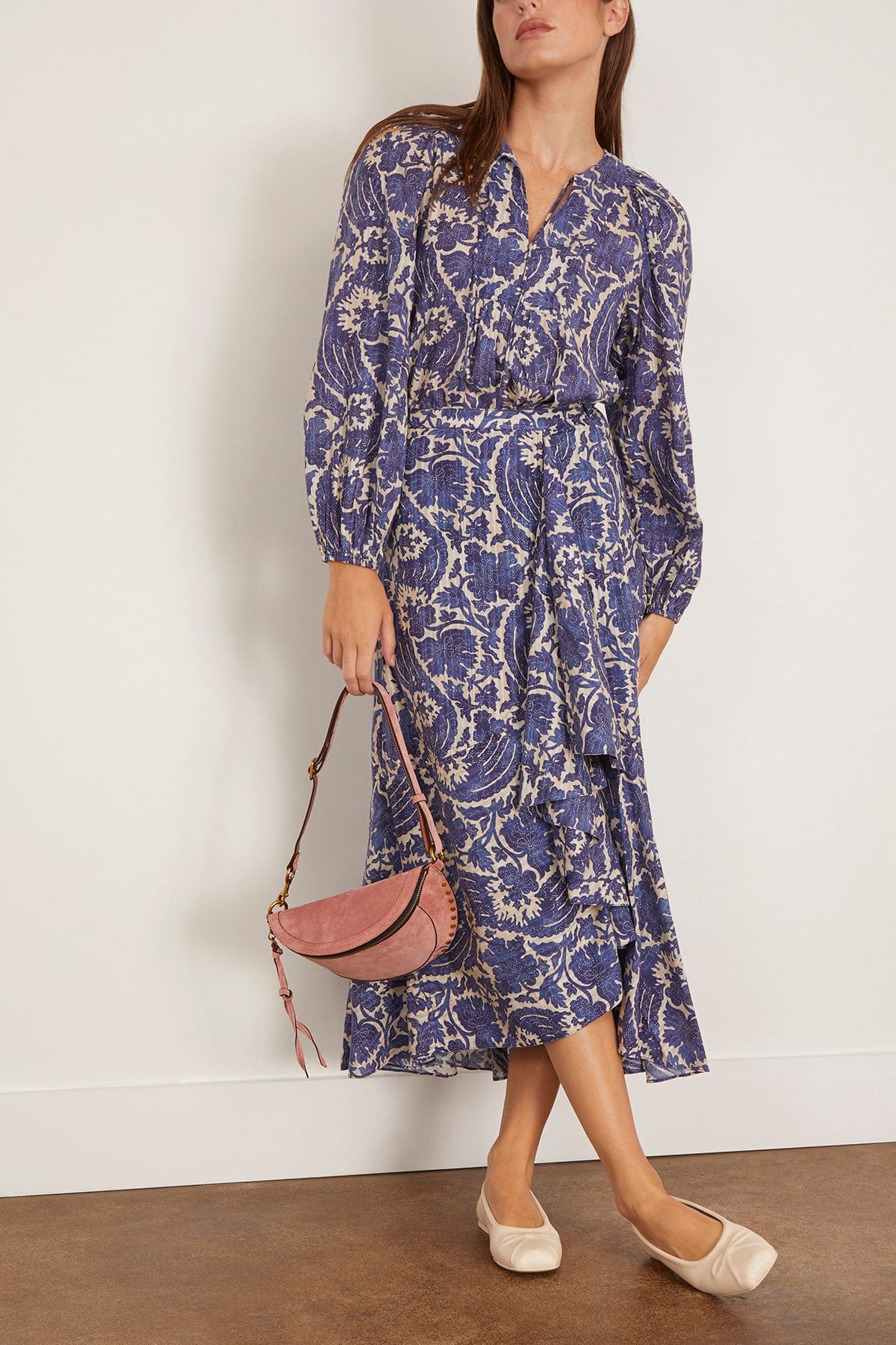 Ulla Johnson Brea Long Sleeve Blouse in Ocean