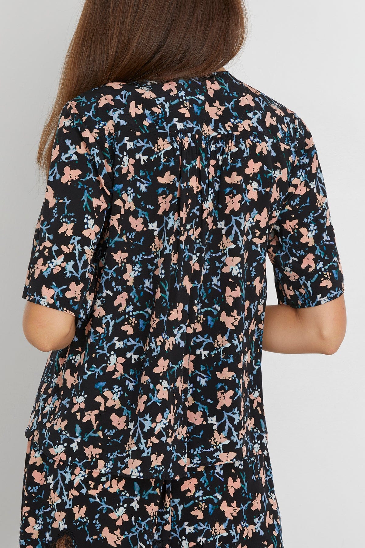 Ulla Johnson Calla Short Sleeve Top in Nocturne