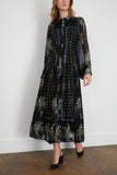 Ulla Johnson Emilie Drop Waist Long Sleeve Shirt Dress in Twilight