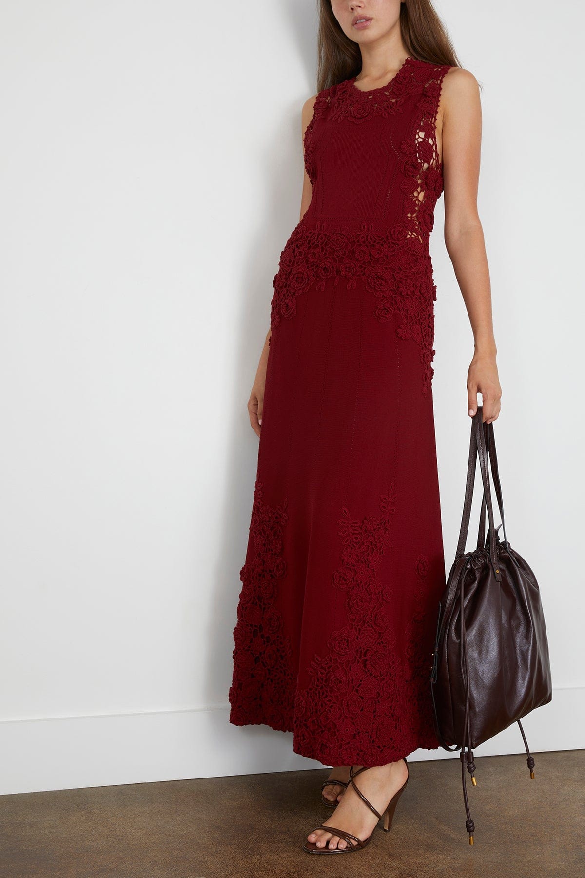 Ulla Johnson Genoveva Sleeveless Knit Maxi Dress in Begonia