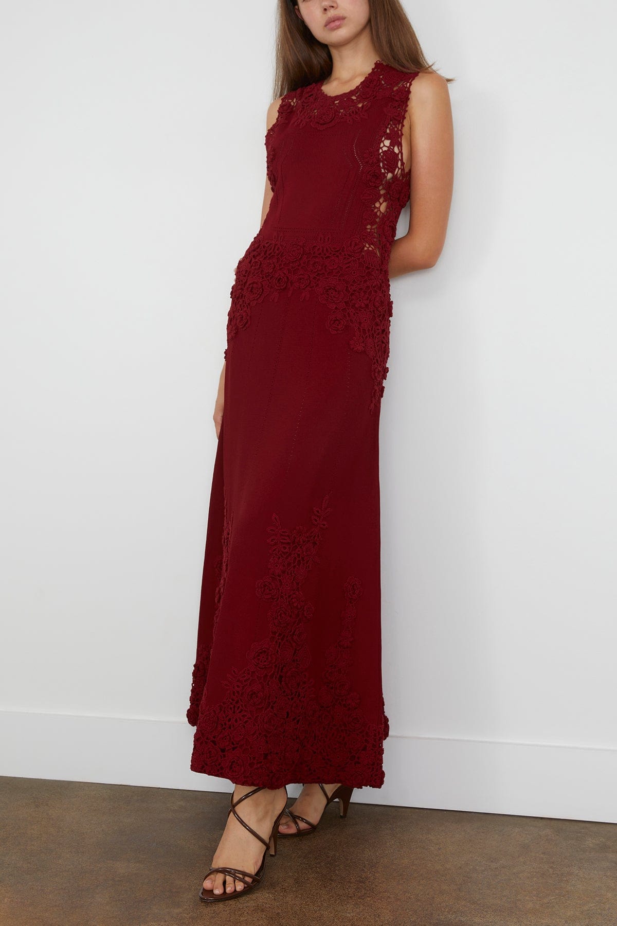 Ulla Johnson Genoveva Sleeveless Knit Maxi Dress in Begonia