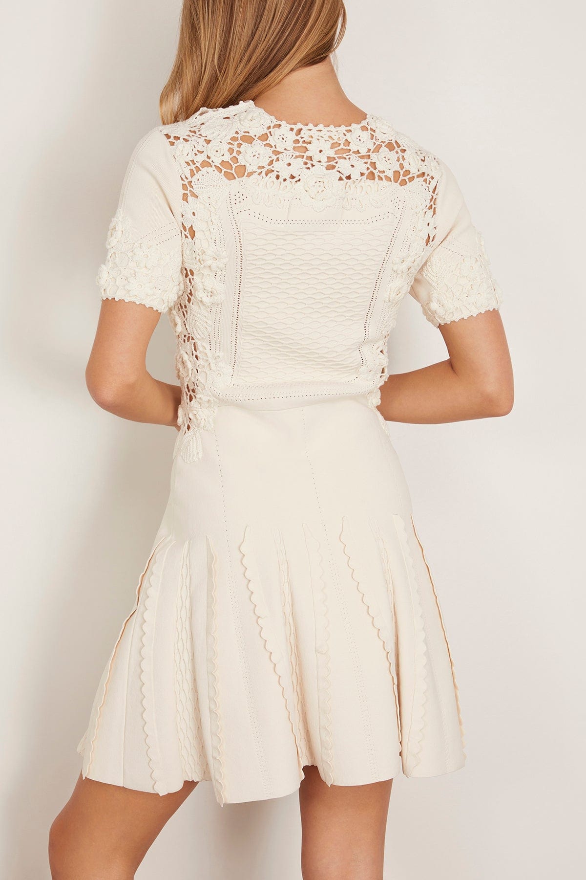 Ulla Johnson Henrietta Short Sleeve Knit Mini Dress in Pristine