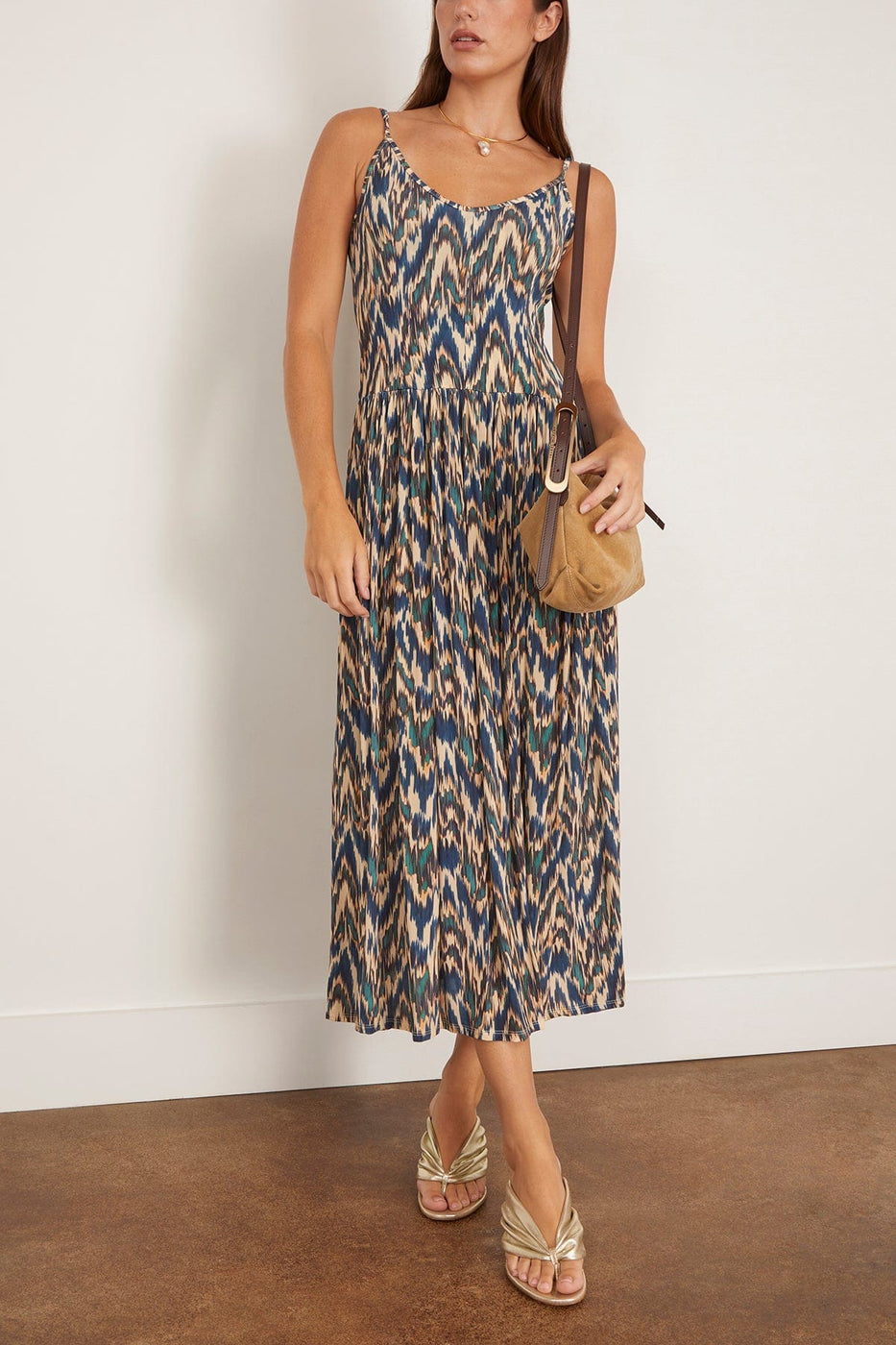 Ulla Johnson Idalia Fitted Midi Dress in Riverslate