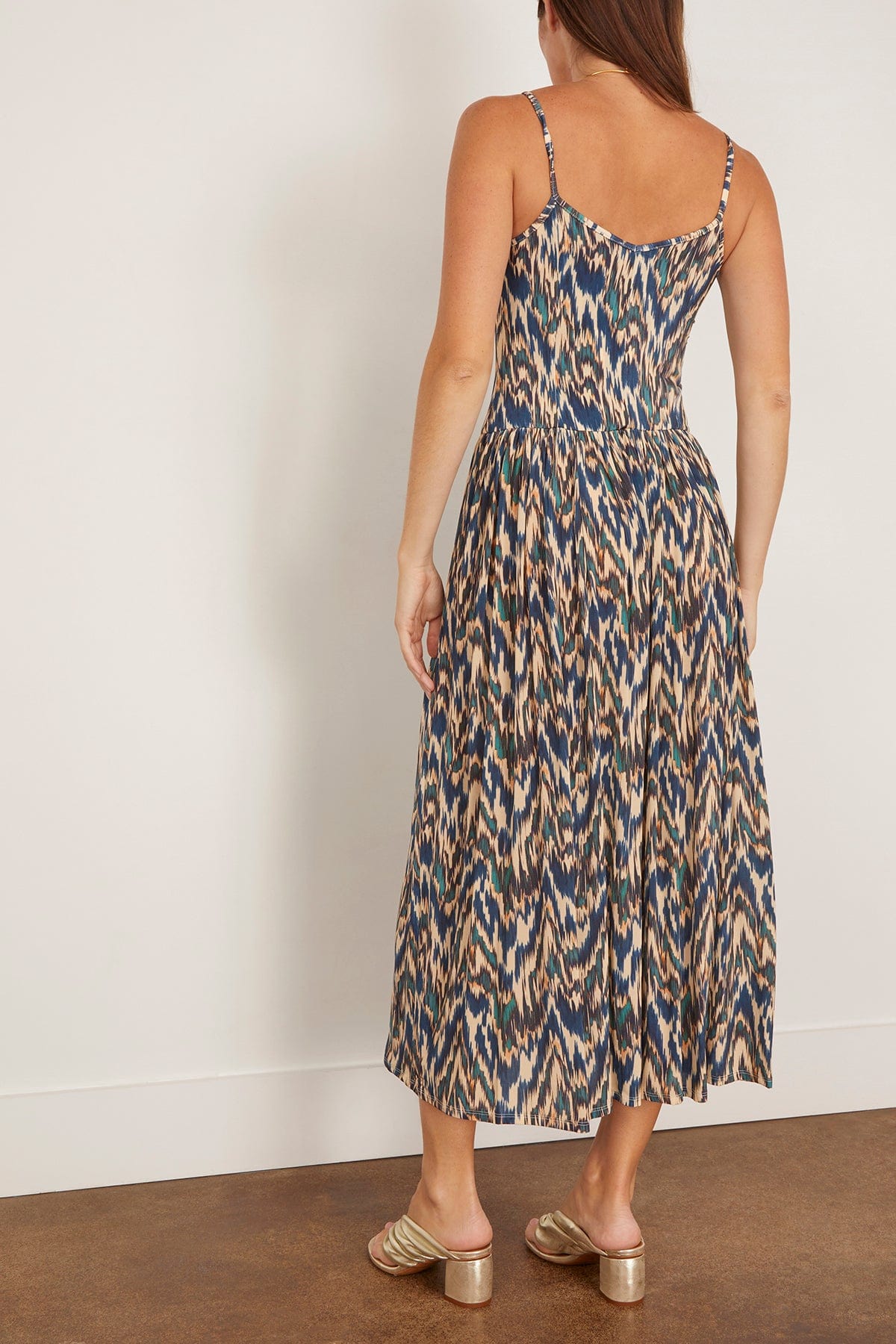 Ulla Johnson Idalia Fitted Midi Dress in Riverslate