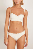 Ulla Johnson Isla Bikini Bottom in Cowrie