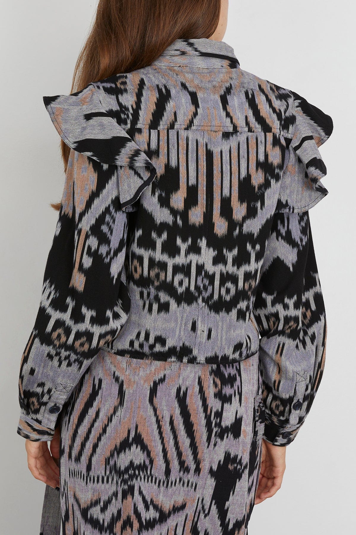 Ulla Johnson Mathilde Long Sleeve Blouse in Tigereye