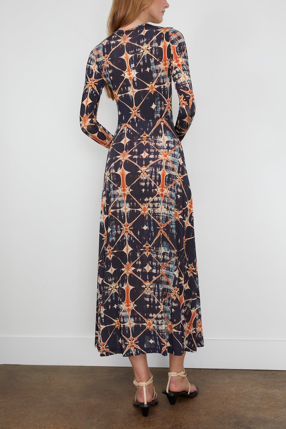 Ulla Johnson Naia Long Sleeve Ruched Midi Dress in Phoenix