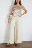 Ulla Johnson Quinn Layered Sleeveless Top in Opal