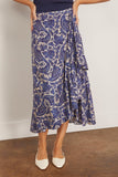 Ulla Johnson Sabina Faux Wrap Skirt in Ocean