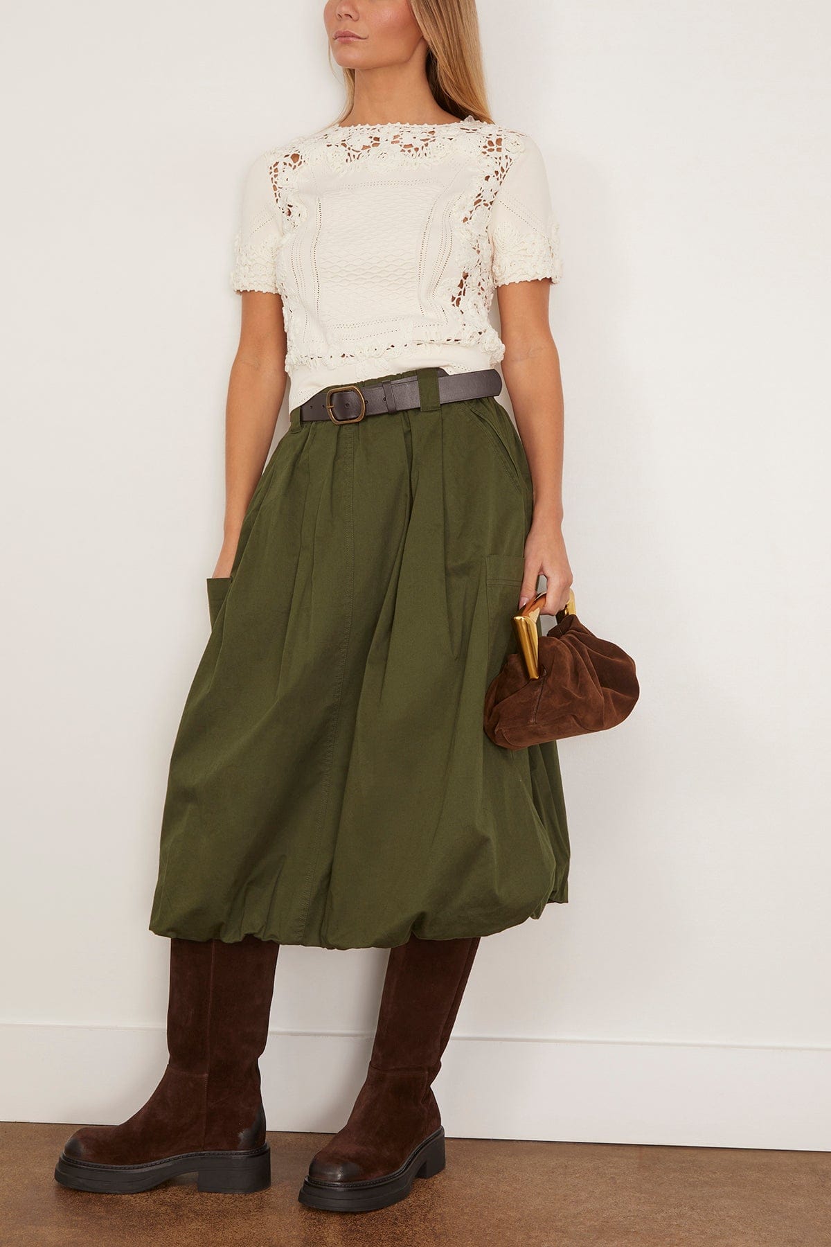 Ulla Johnson Stella Short Sleeve Knit Top in Pristine