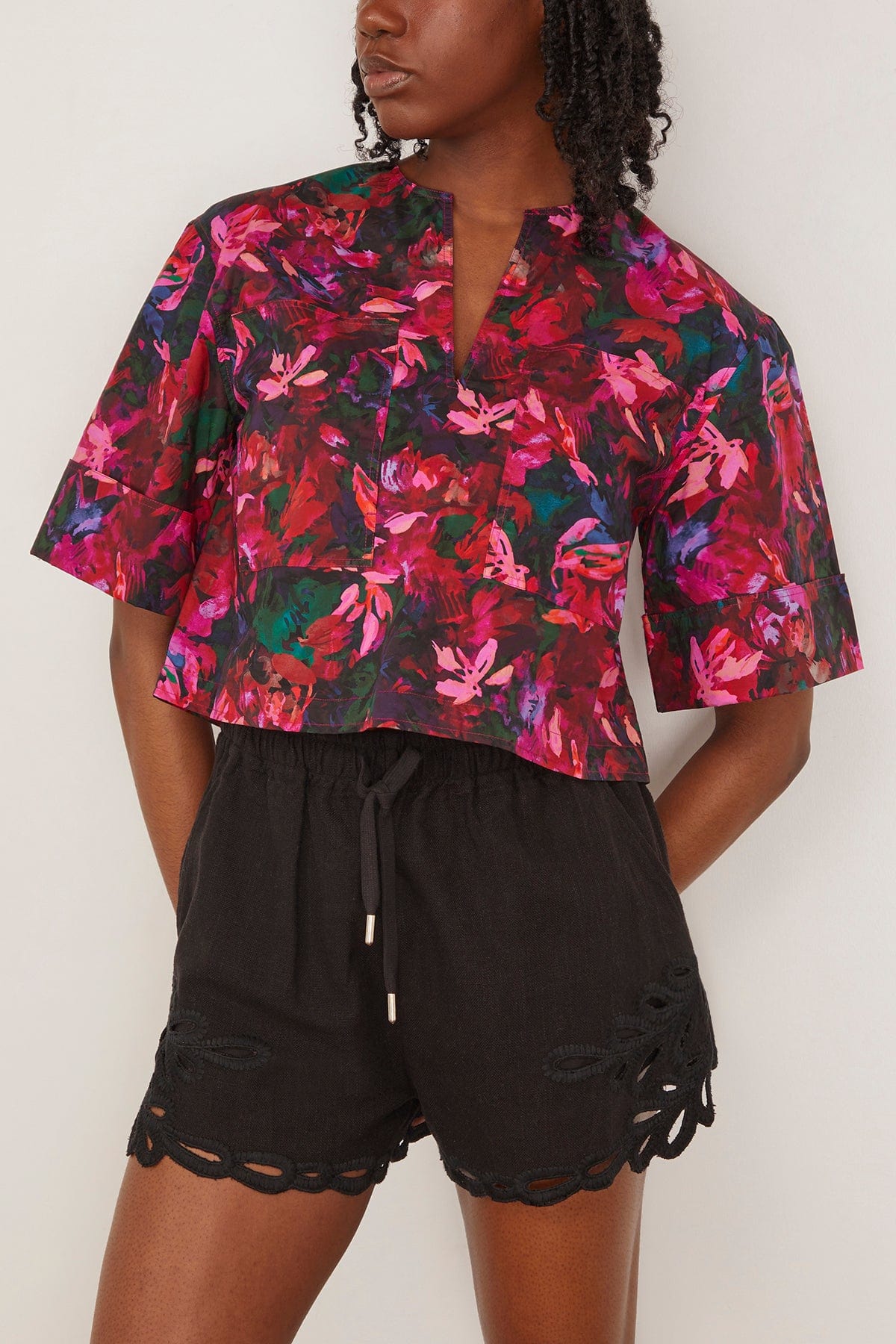 Ulla Johnson Tops Suri Blouse in Hibiscus Ulla Johnson Suri Blouse in Hibiscus