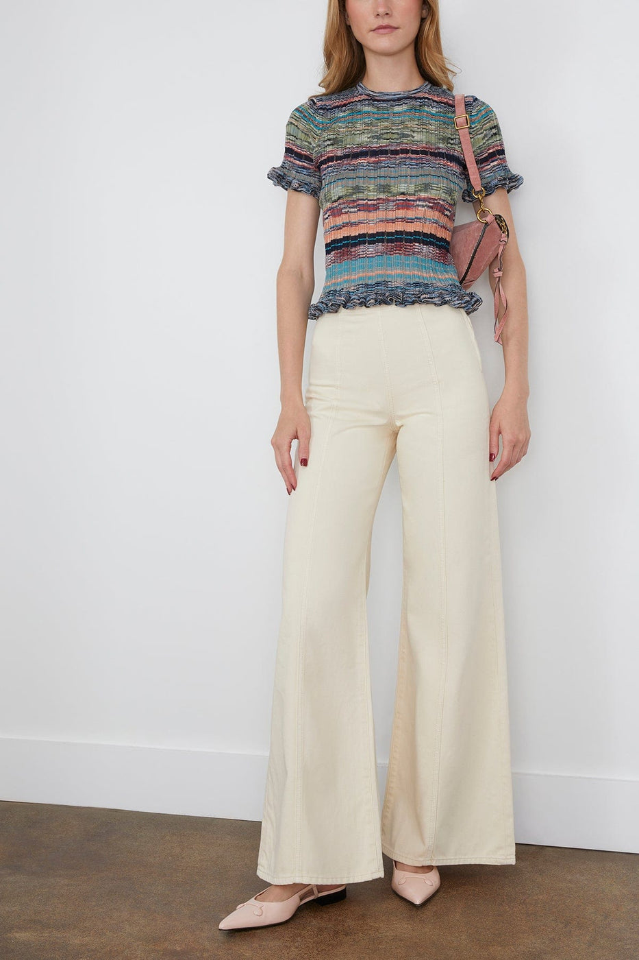 Ulla Johnson The Bianca Wide Leg Jean in Birch