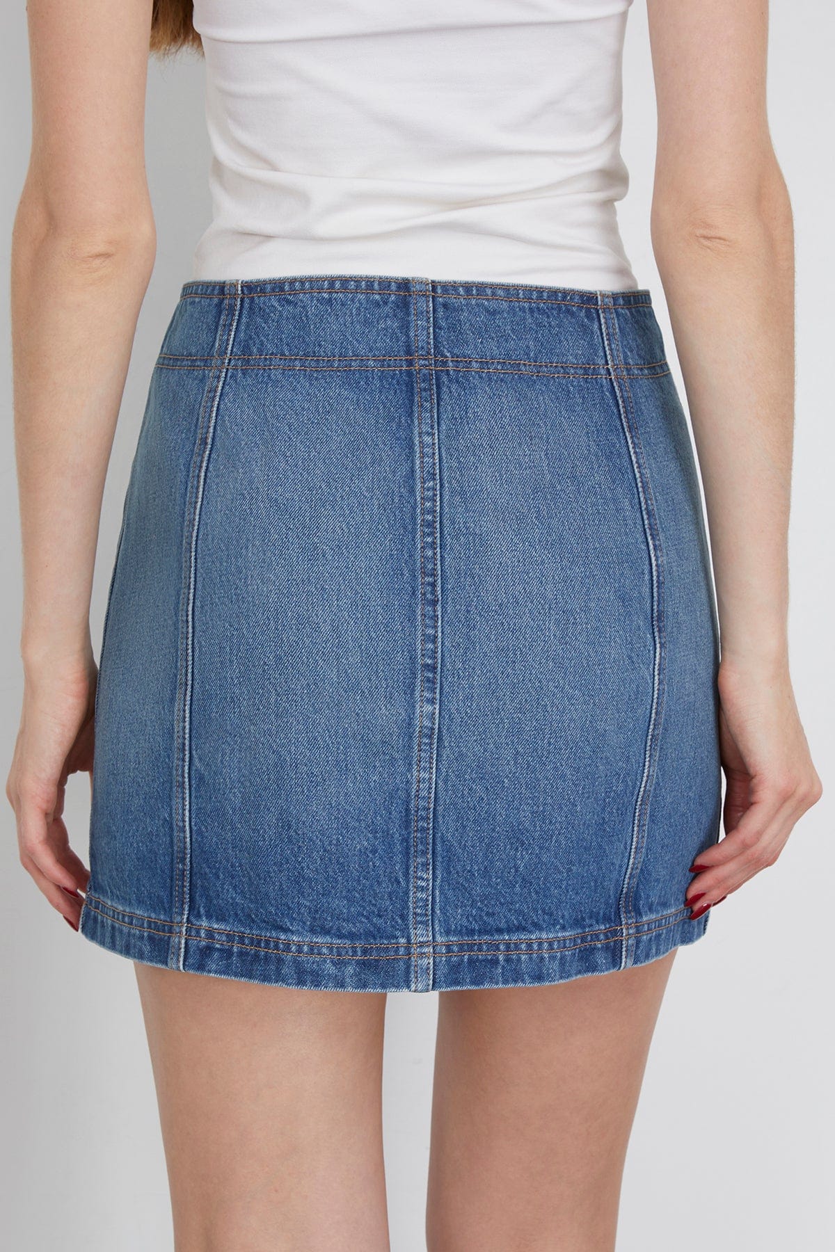 Ulla Johnson The Clara Mini Denim Skirt in Danube