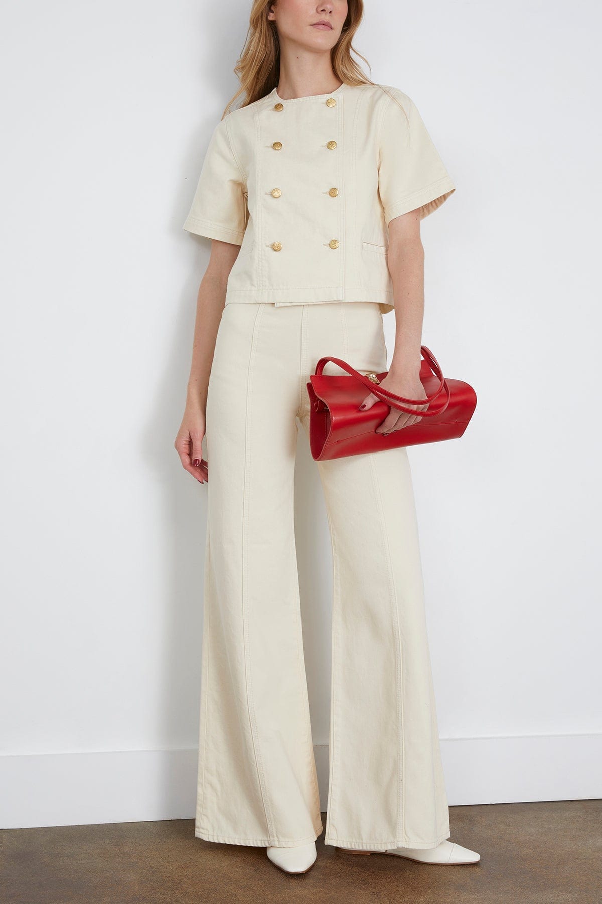 Ulla Johnson The Serge Short Sleeve Jacket in Birch