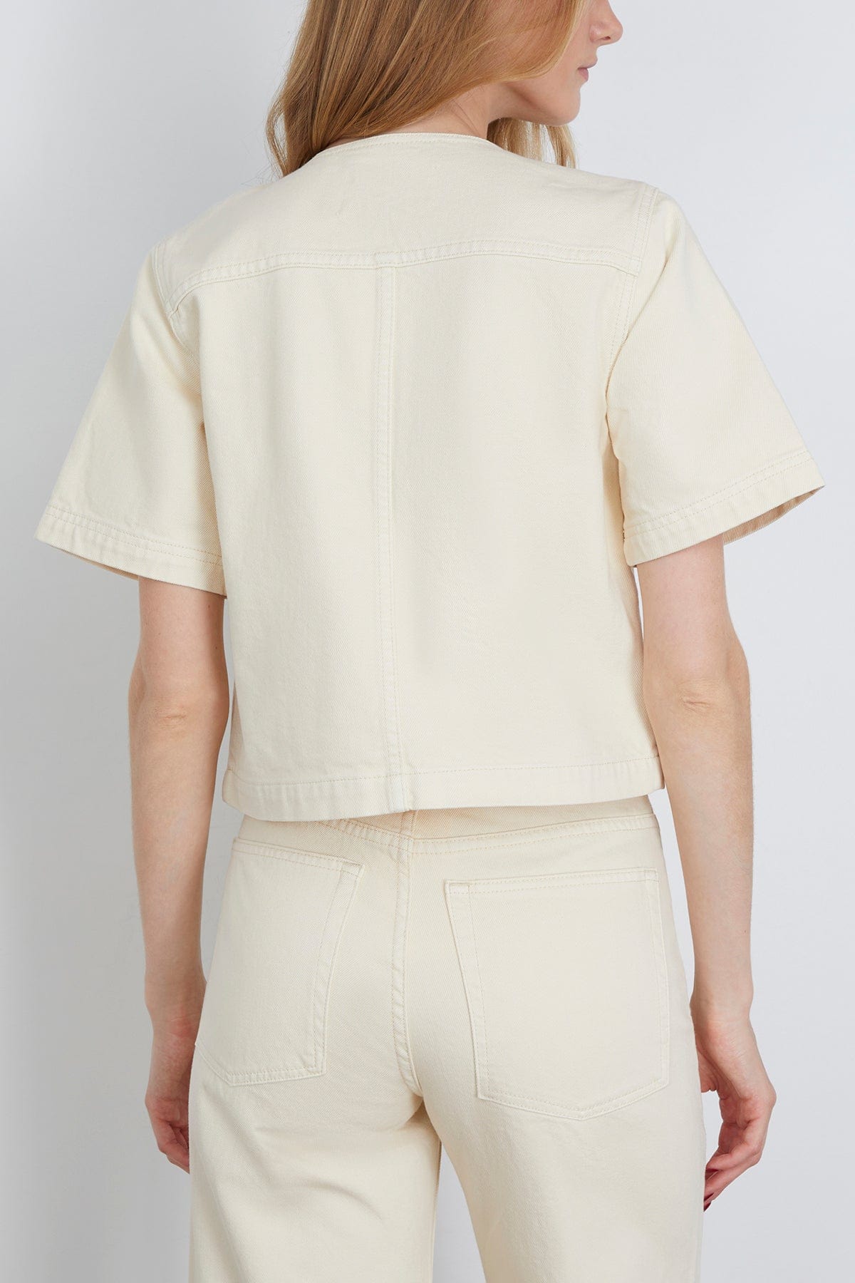 Ulla Johnson The Serge Short Sleeve Jacket in Birch